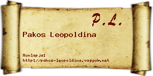 Pakos Leopoldina névjegykártya